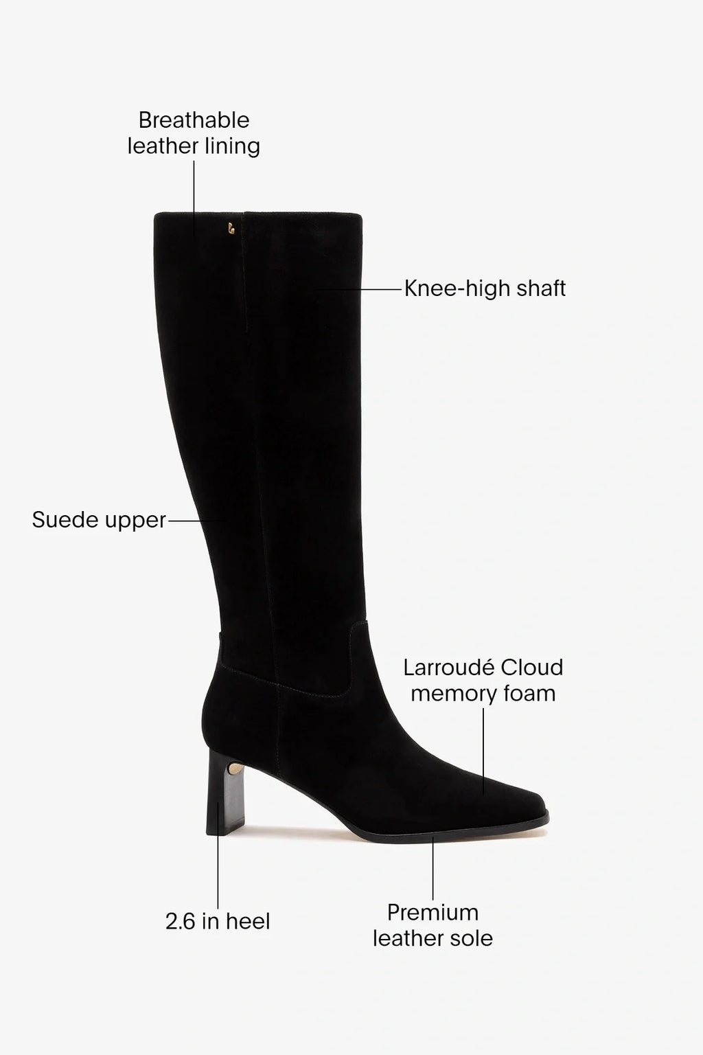Larroude Alexis Boot Black Suede