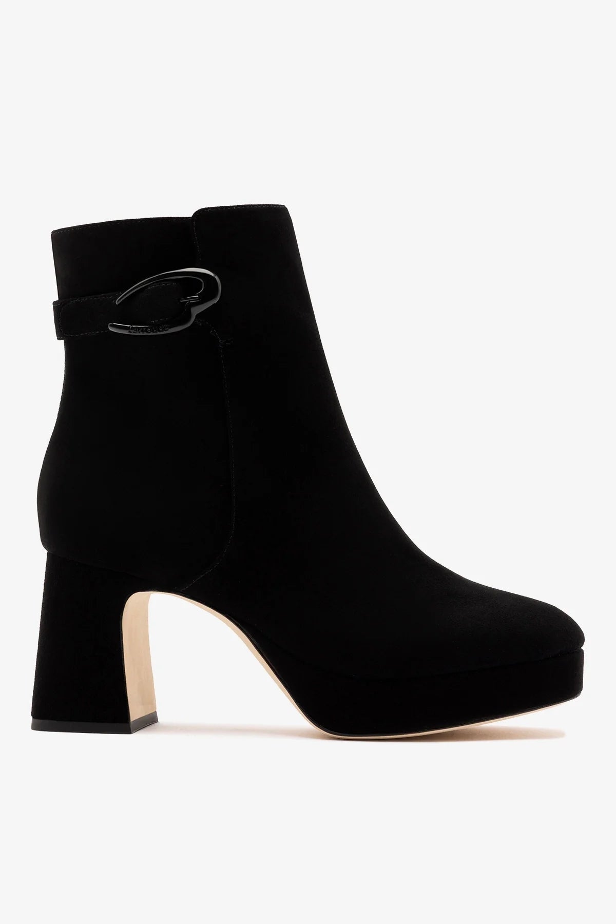 Larroude Dolly Verona Low Boot Black Suede