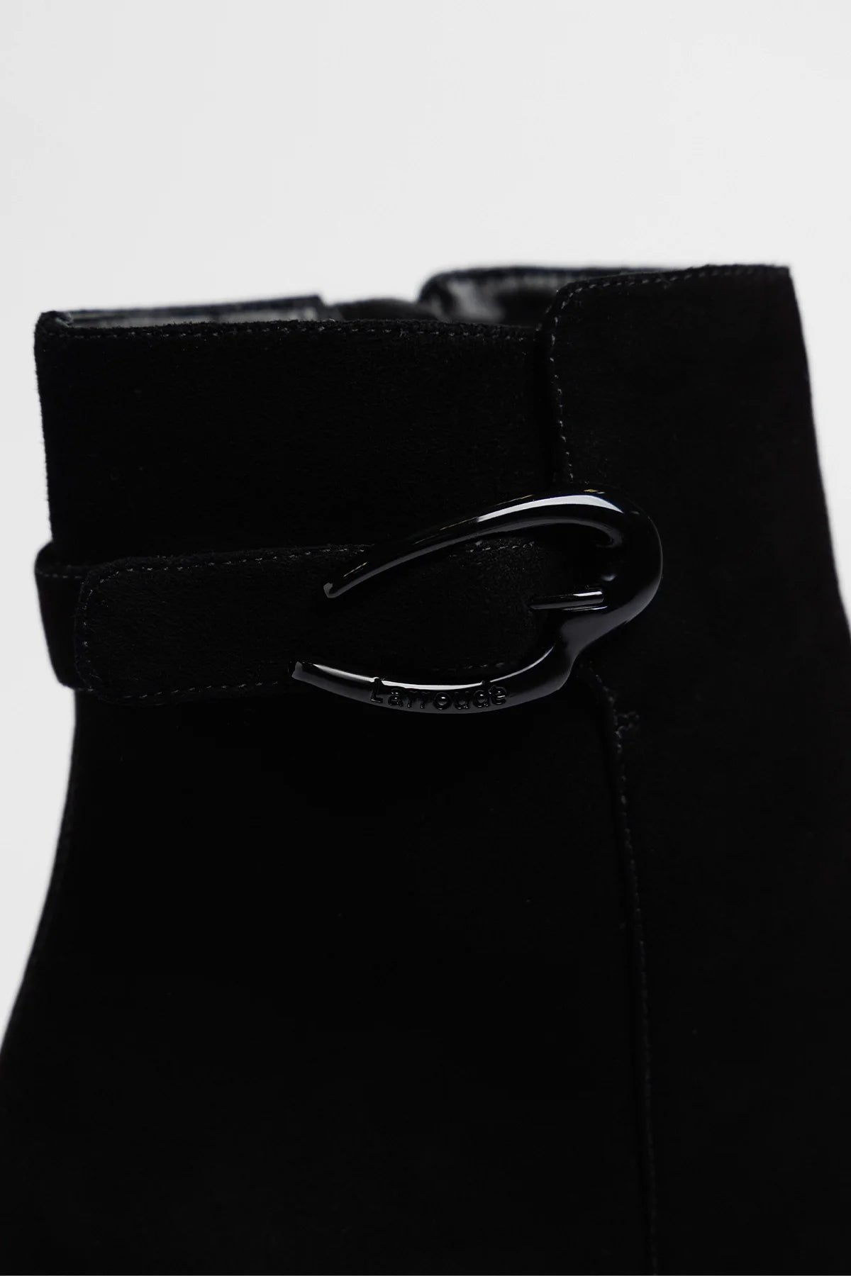 Larroude Dolly Verona Low Boot Black Suede