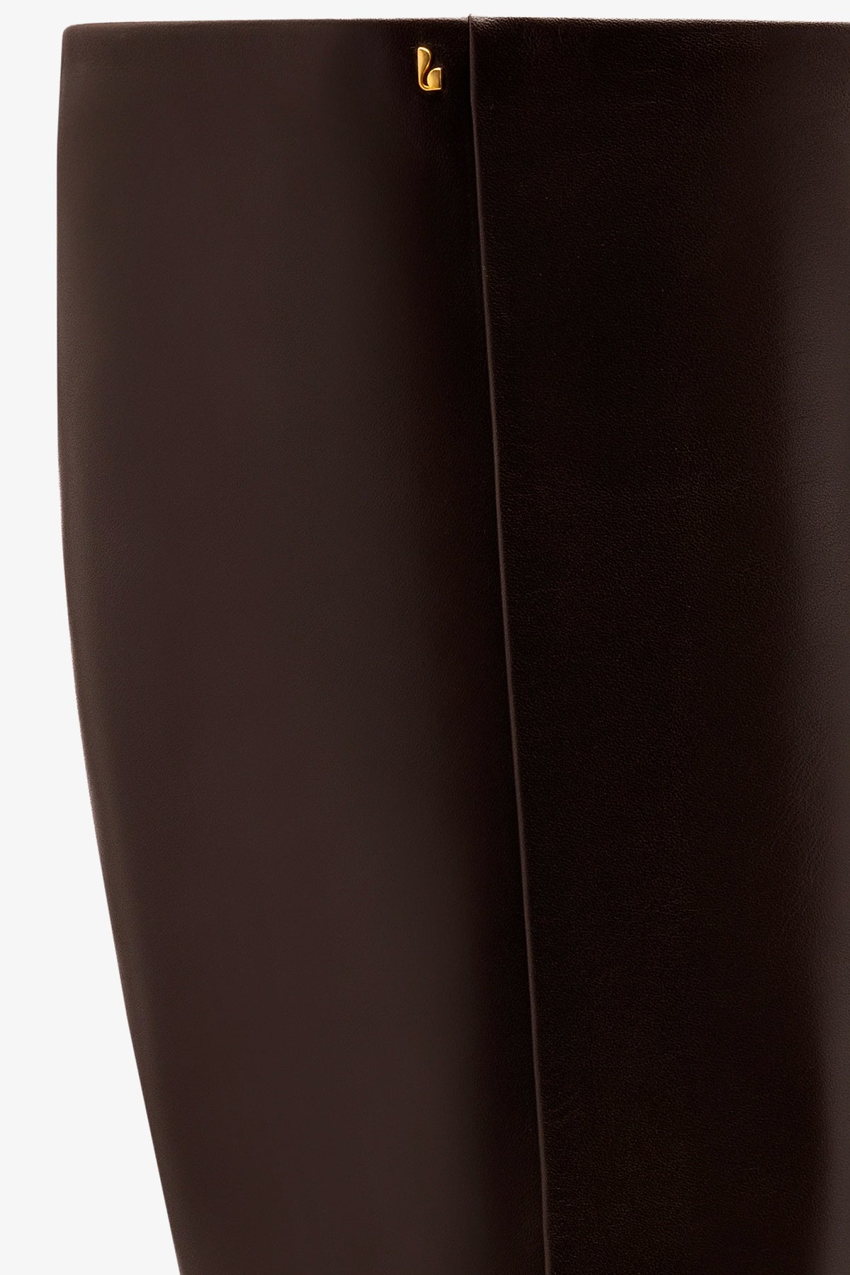 Larroude Kate Mid Boot In Brown Leather