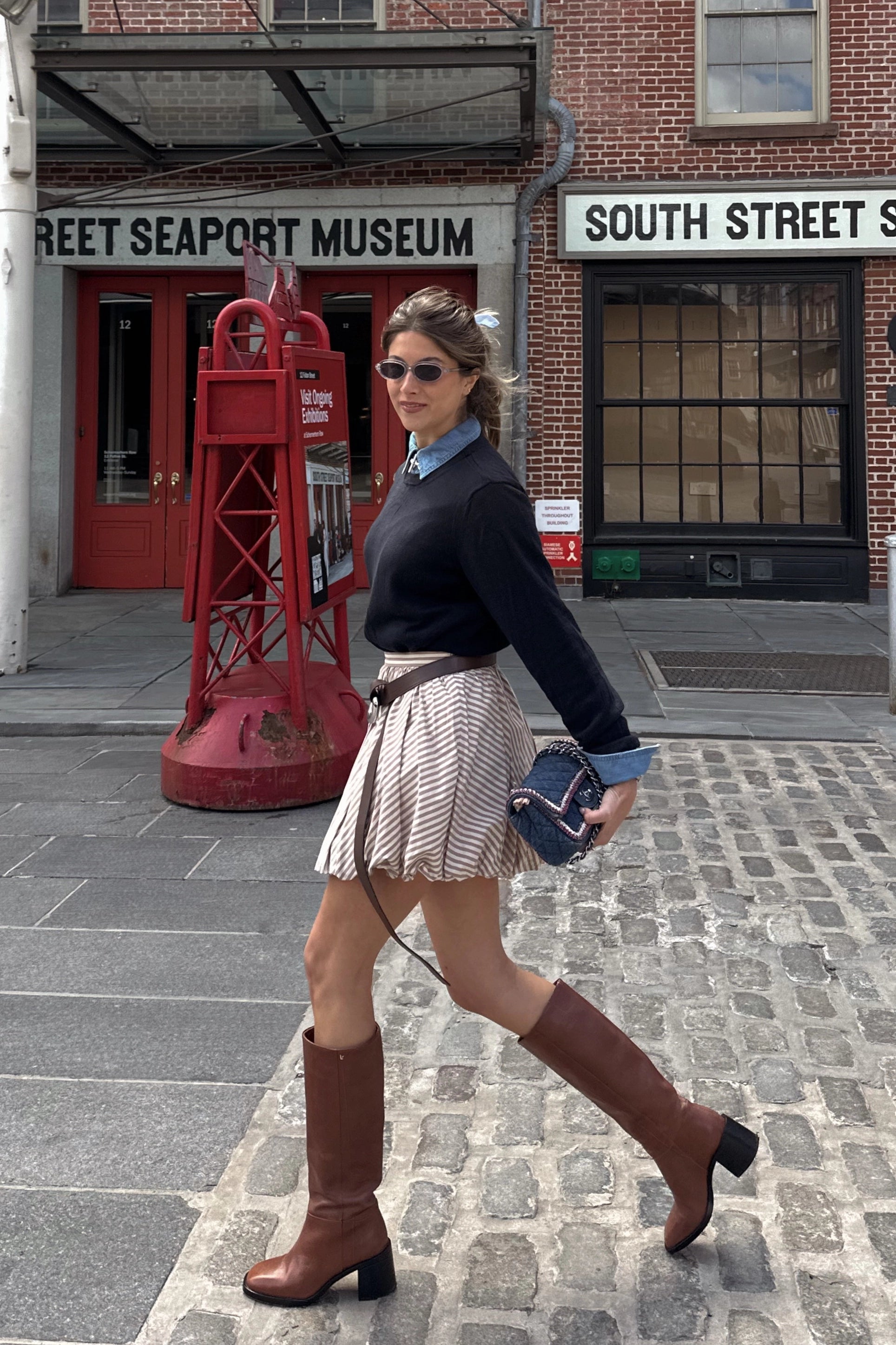 Larroude Ricky Boot In Mocca Leather