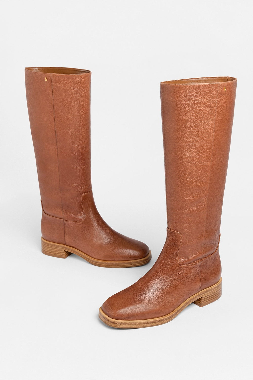 Larroude Anne Boot Caramel Leather
