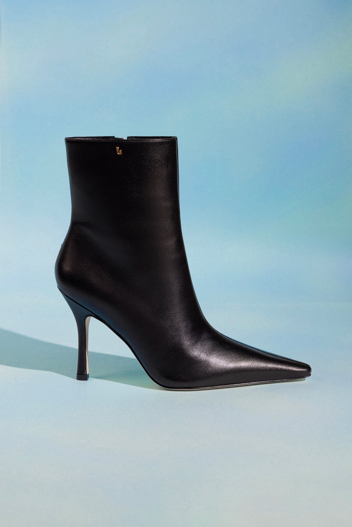 Larroude Mini Carine Boot In Black Leather