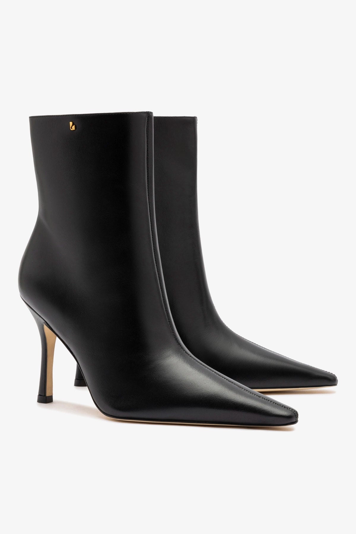 Larroude Mini Carine Boot In Black Leather