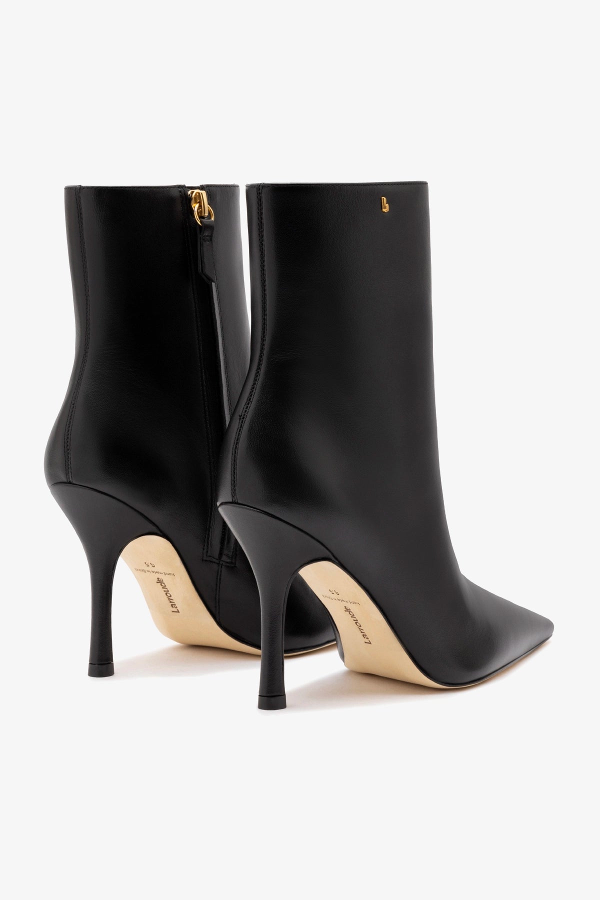 Larroude Mini Carine Boot In Black Leather