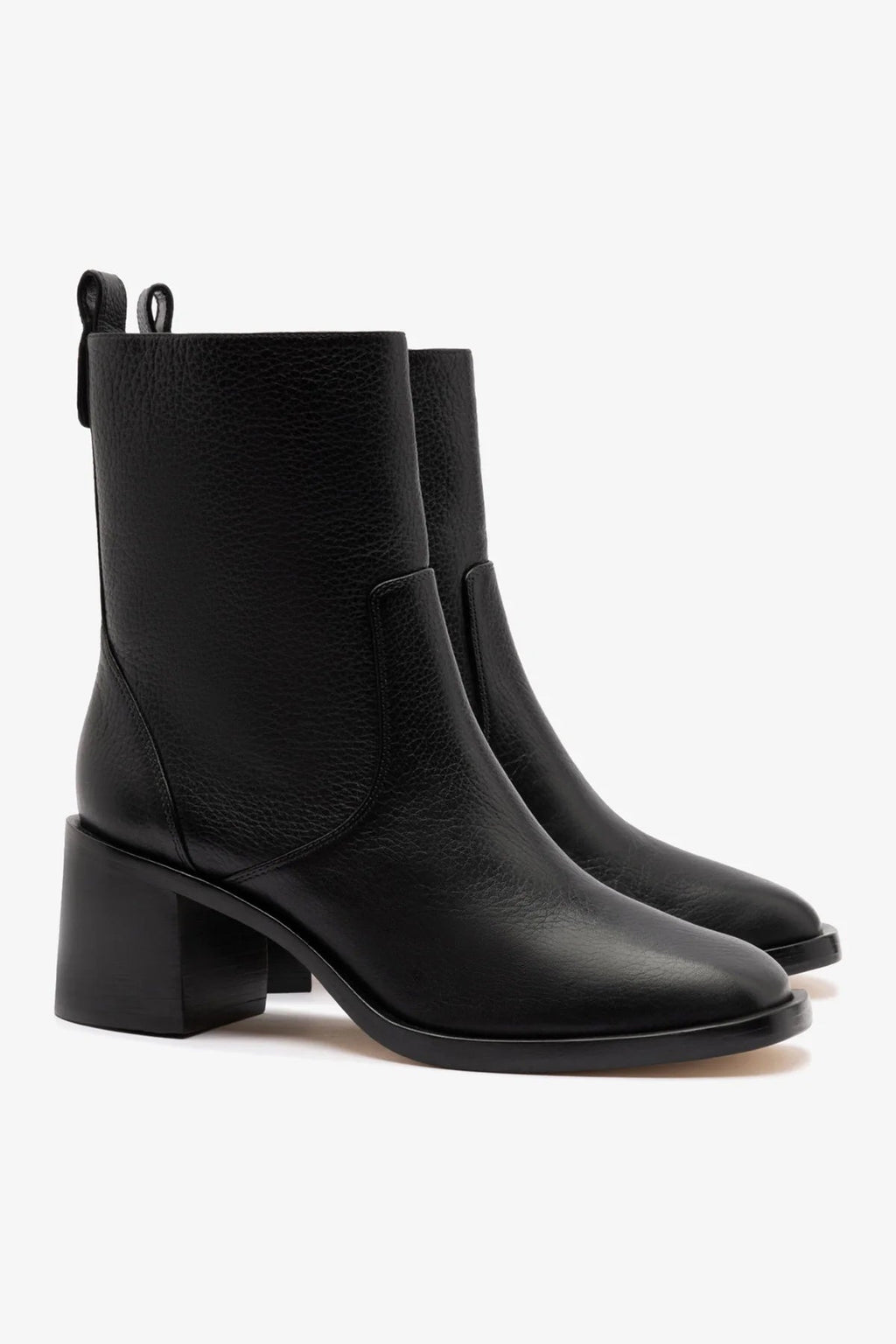Larroude Mini Ricky Boot In Black Leather