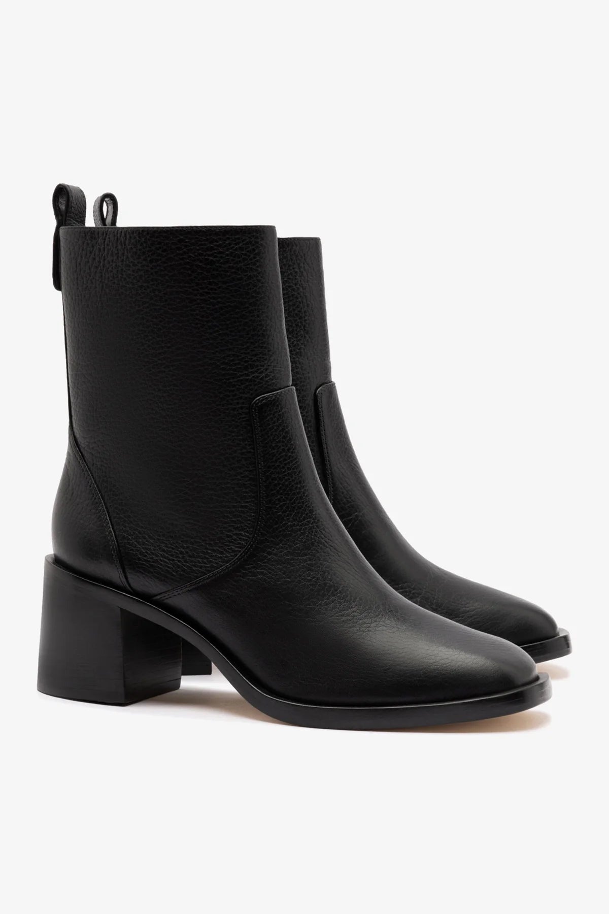 Larroude Mini Ricky Boot In Black Leather