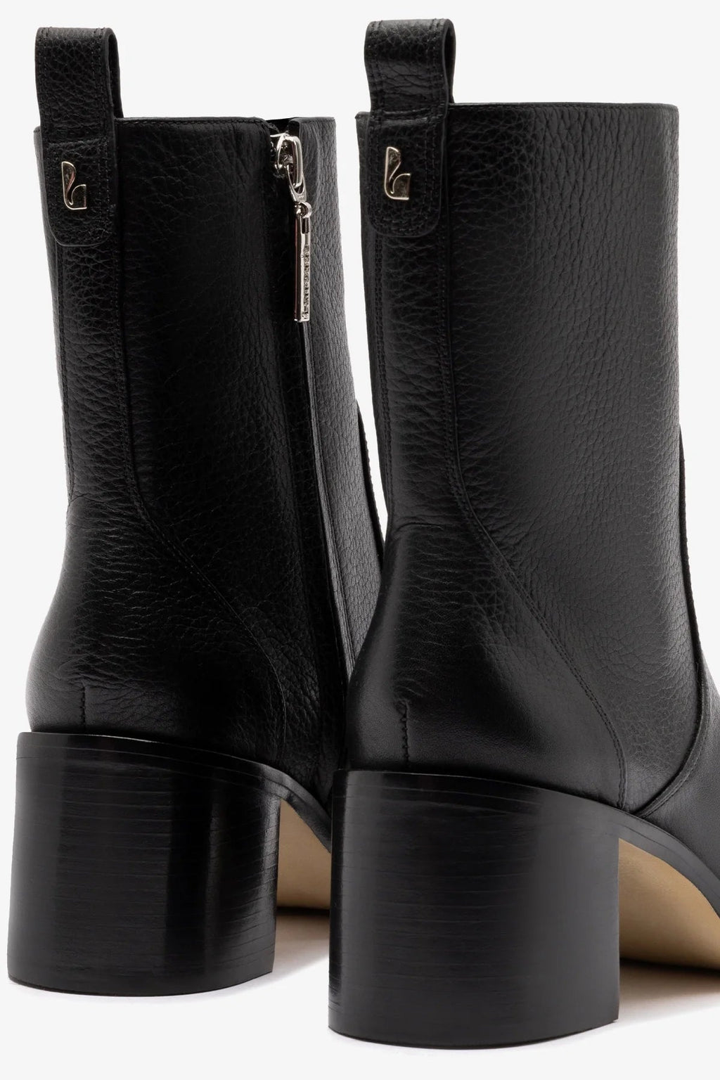 Larroude Mini Ricky Boot In Black Leather