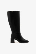 Larroude Ricky Wide Boot Black Leather