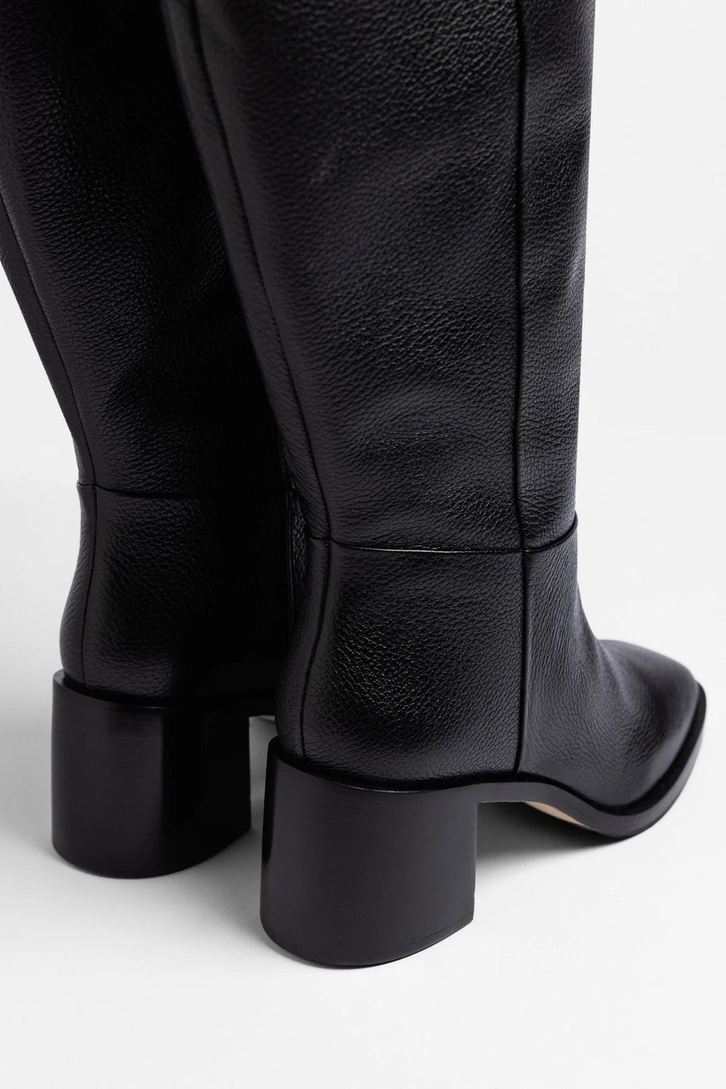 Larroude Ricky Wide Boot Black Leather