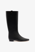 Larroude Alexis Flat Boot Black Leather