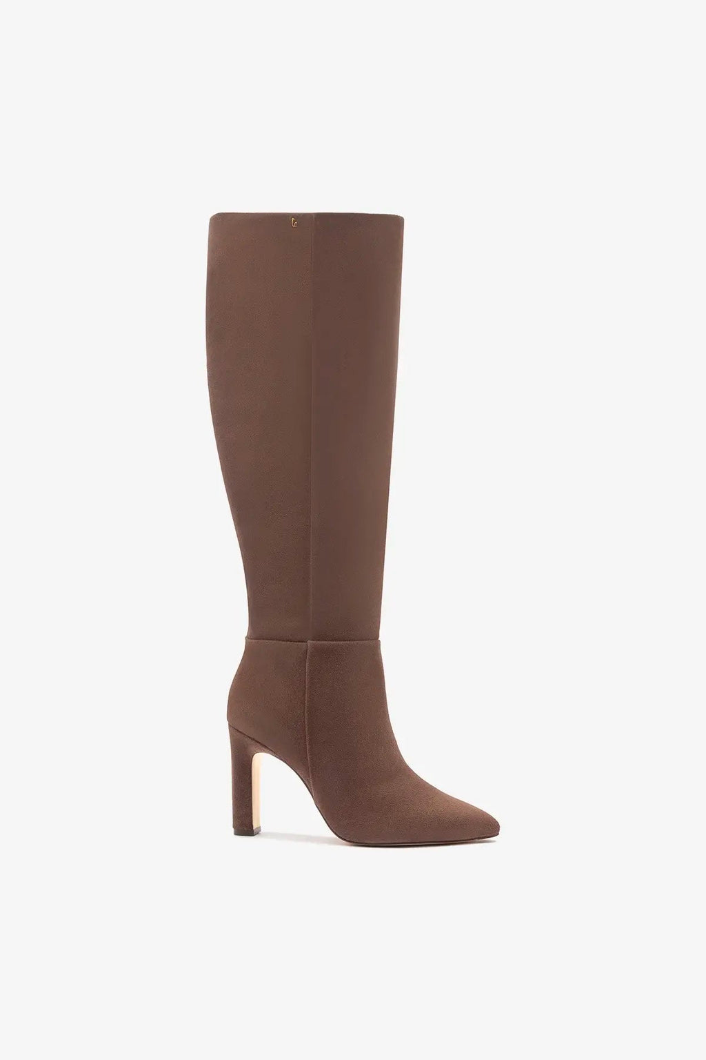 Larroude Cindy Hi Boot In Burnt Umber Suede