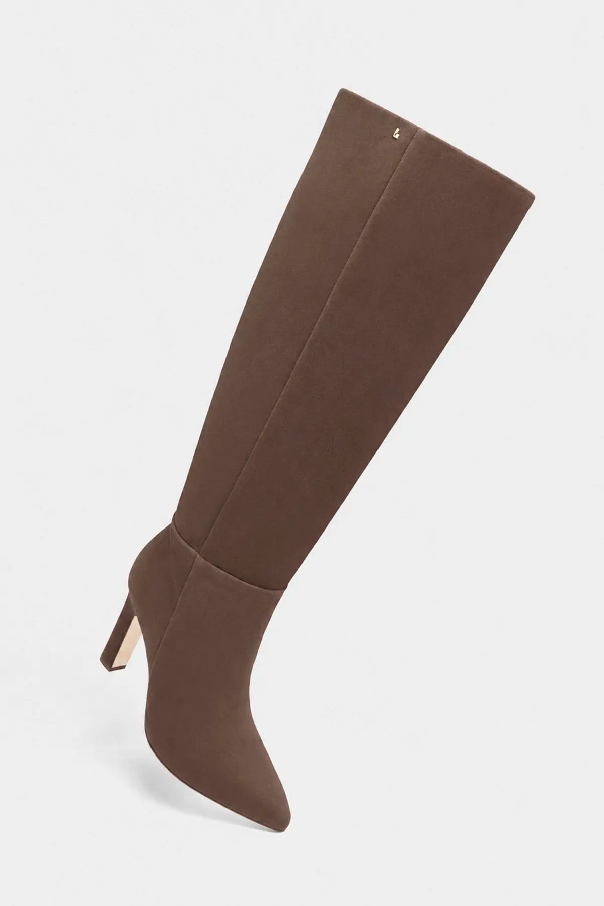Larroude Cindy Hi Boot In Burnt Umber Suede