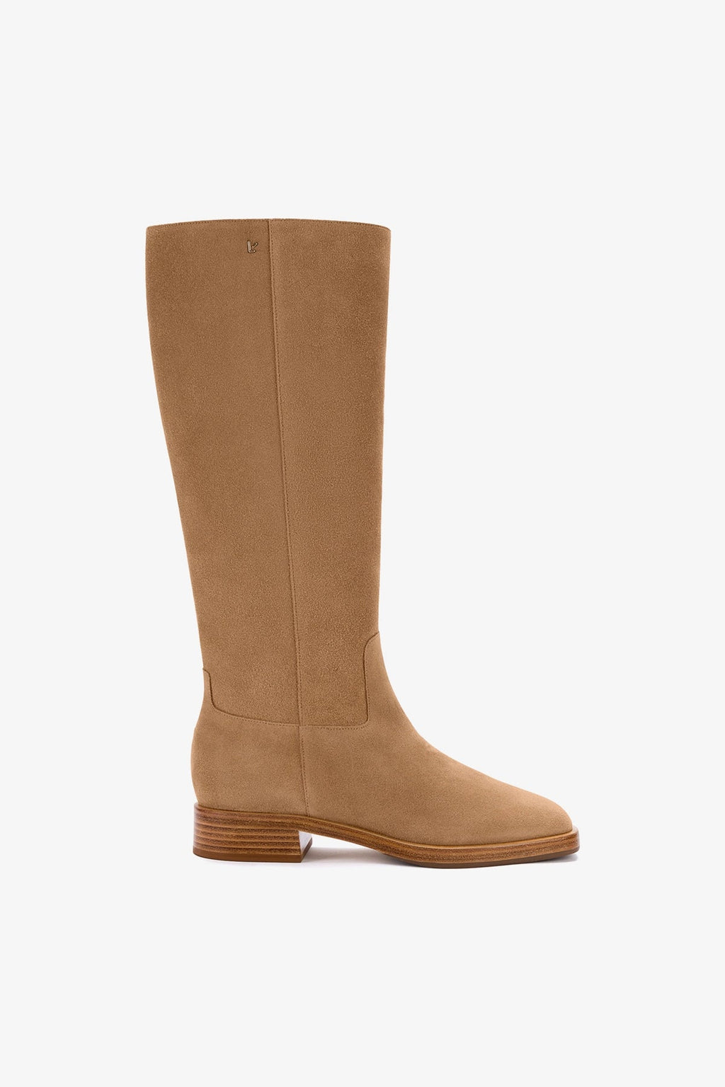 Larroude Anne Boot In Peanut Suede