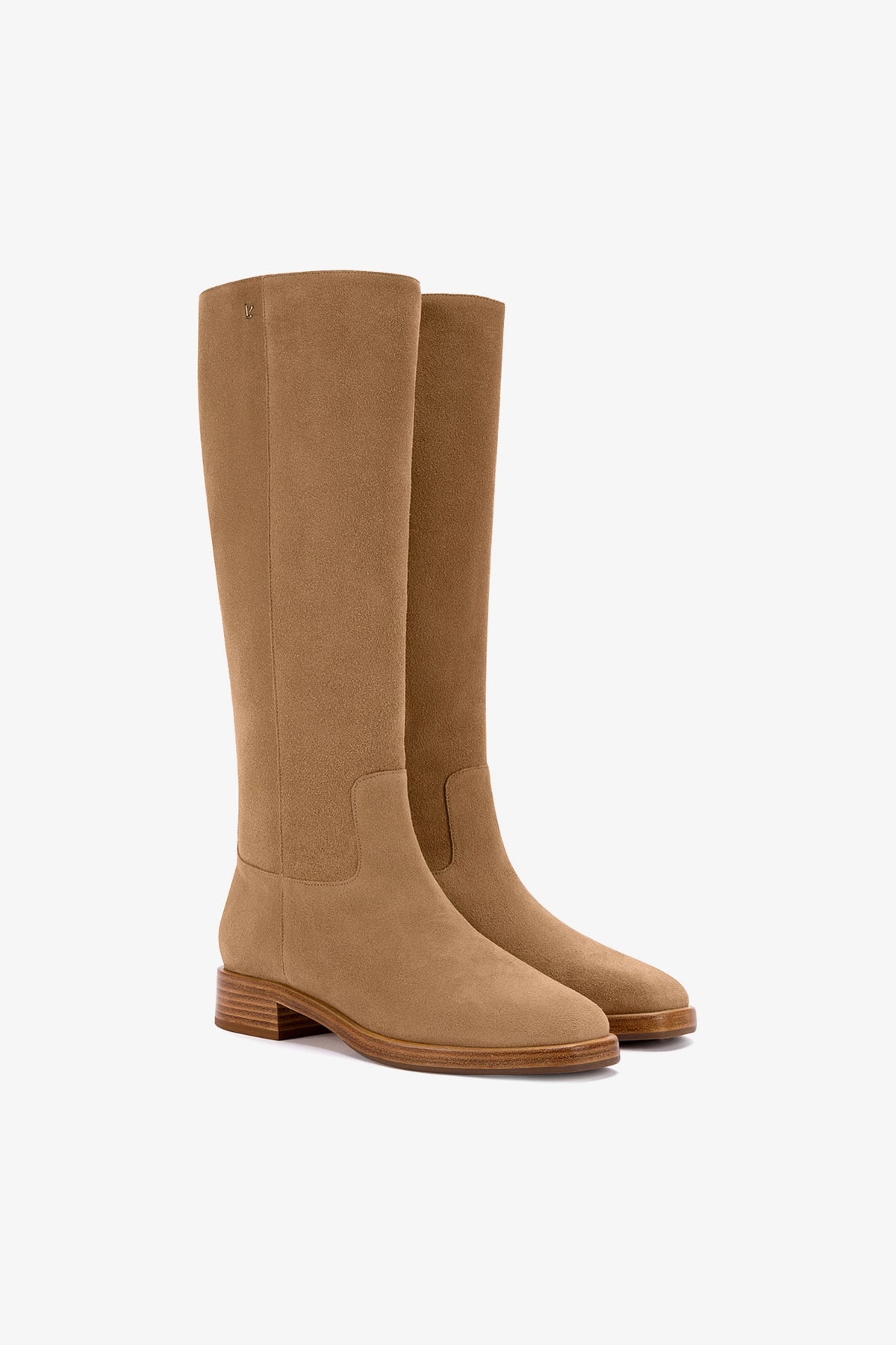 Larroude Anne Boot In Peanut Suede