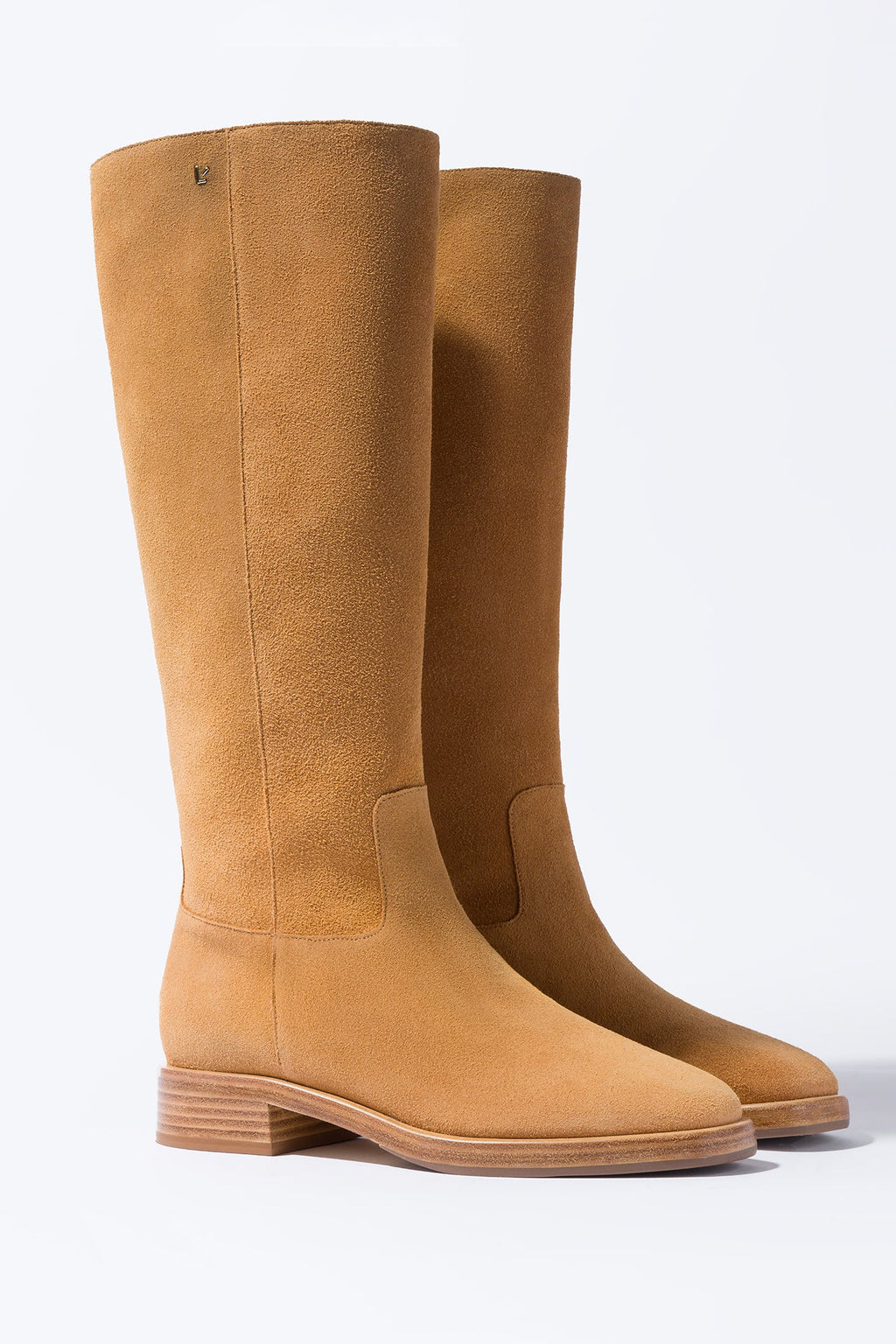 Larroude Anne Boot In Peanut Suede