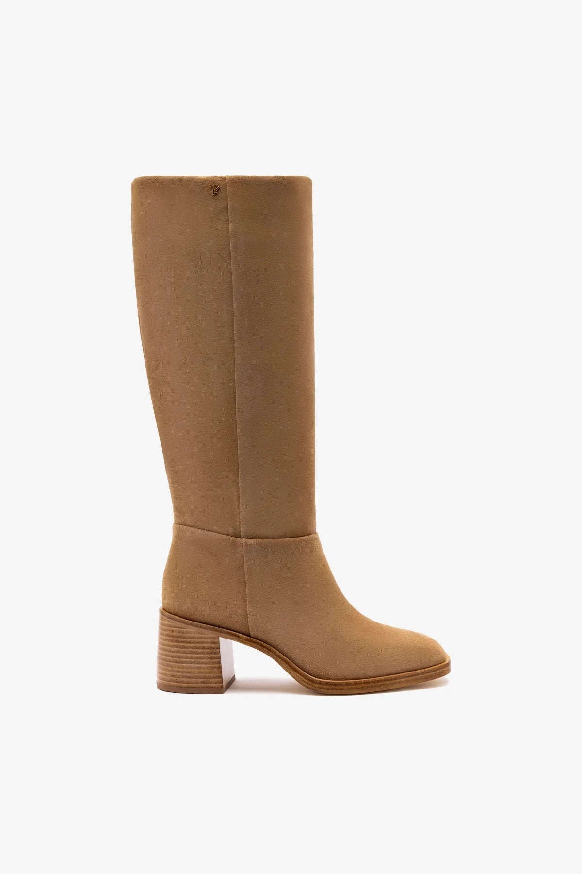 Larroude Ricky Boot In Peanut Suede