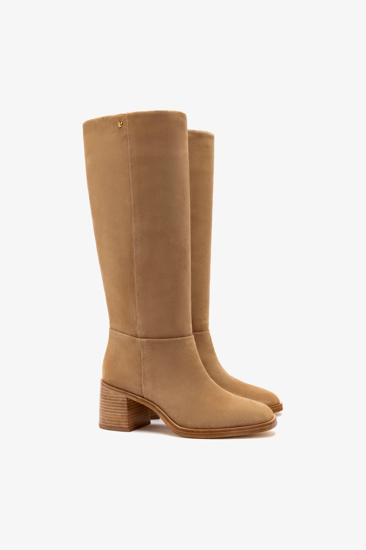 Larroude Ricky Boot In Peanut Suede