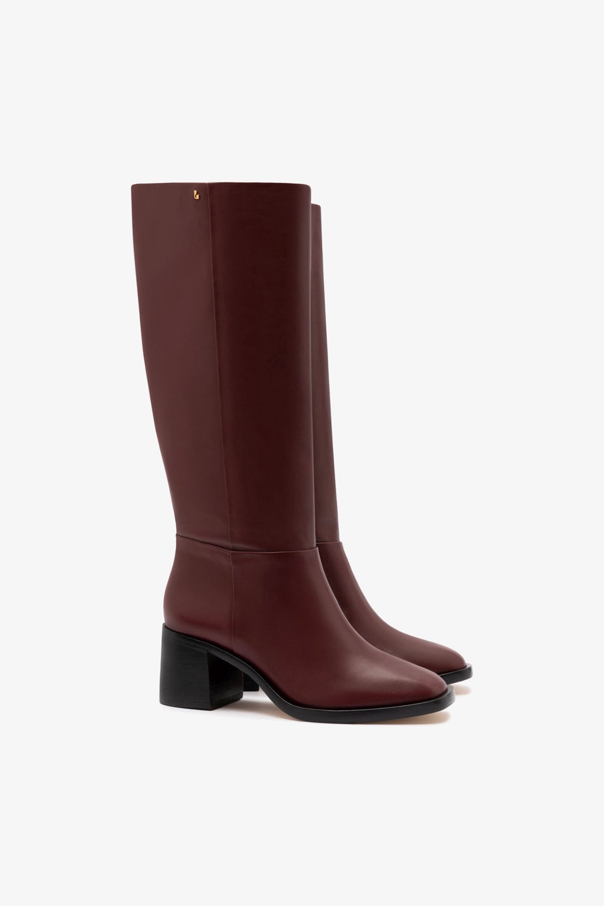 Larroude Ricky Boot In Burgundy Leather