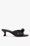 Larroude Valerie Mule Black Satin