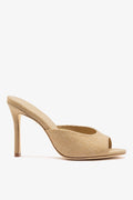 Larroude Jasmine Hi Mule Beige Raffia
