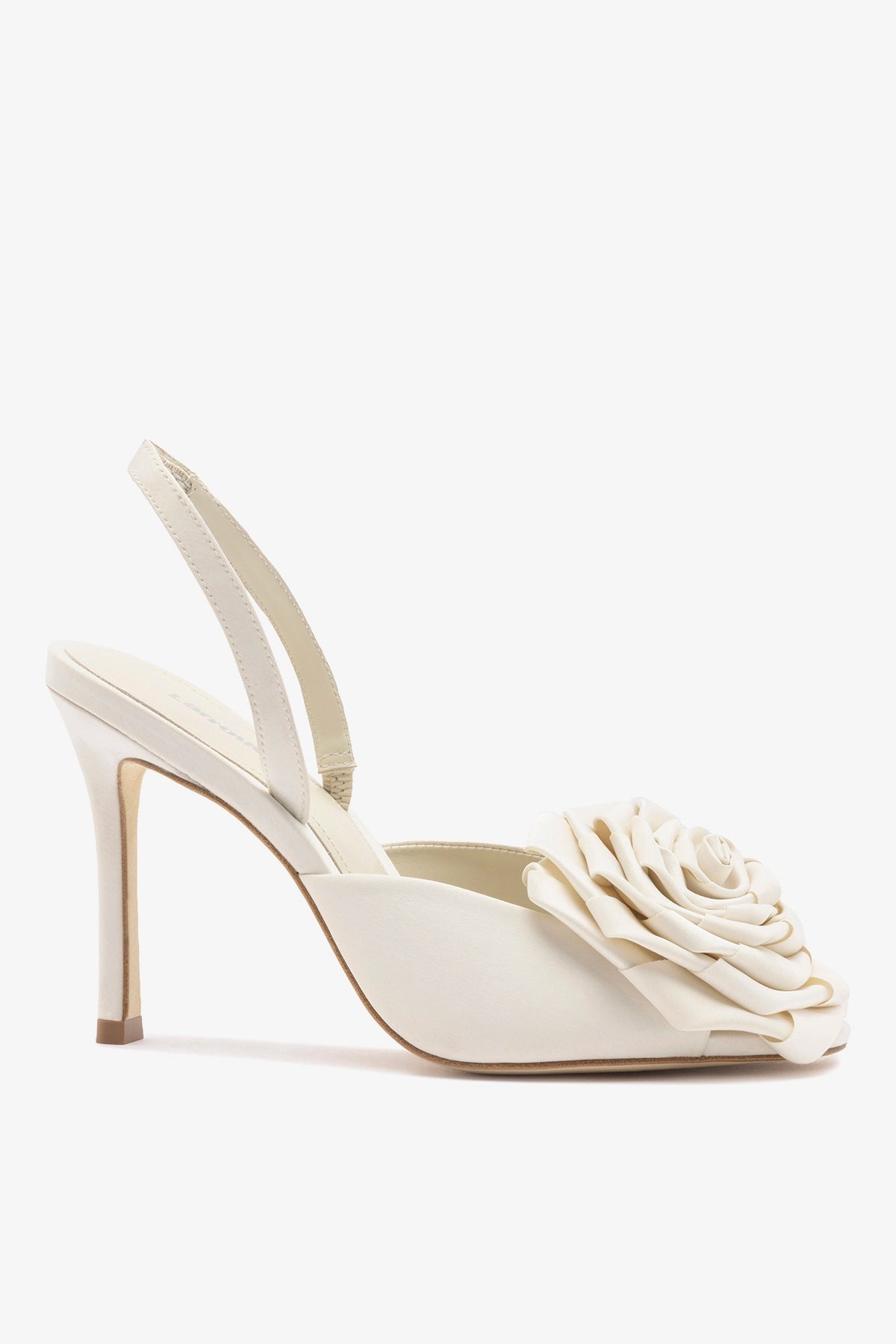 Larroude Scarlet Sandal White Satin