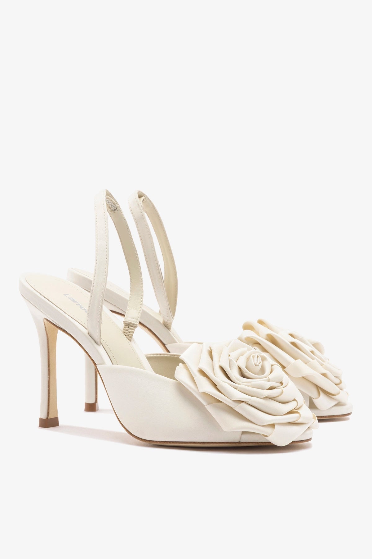 Larroude Scarlet Sandal White Satin