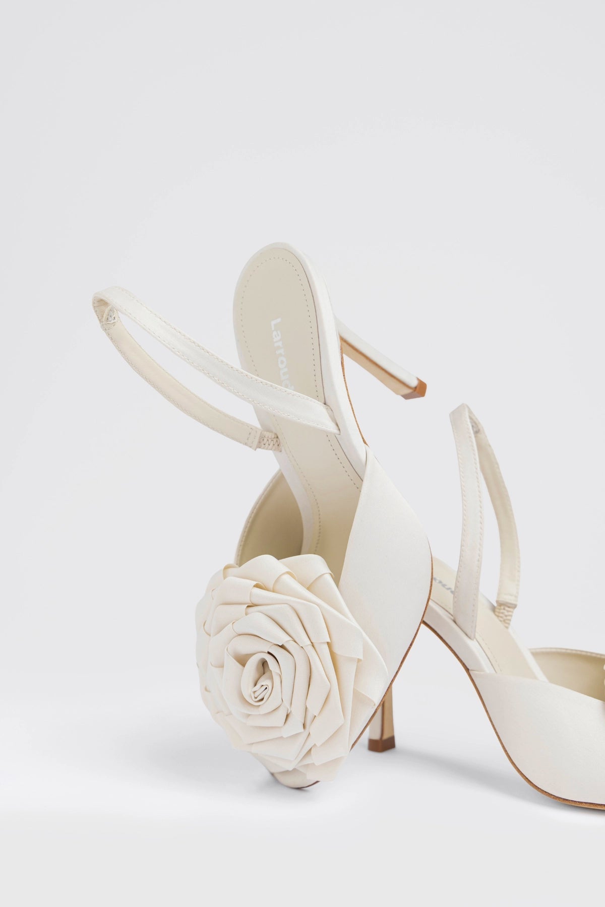Larroude Scarlet Sandal White Satin