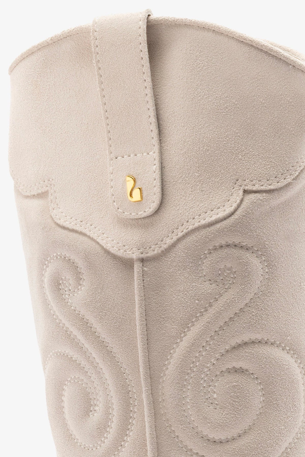 Larroude Paloma Boot In Mushroom Grey Suede