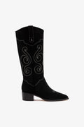 Larroude Paloma Boot In Black Suede