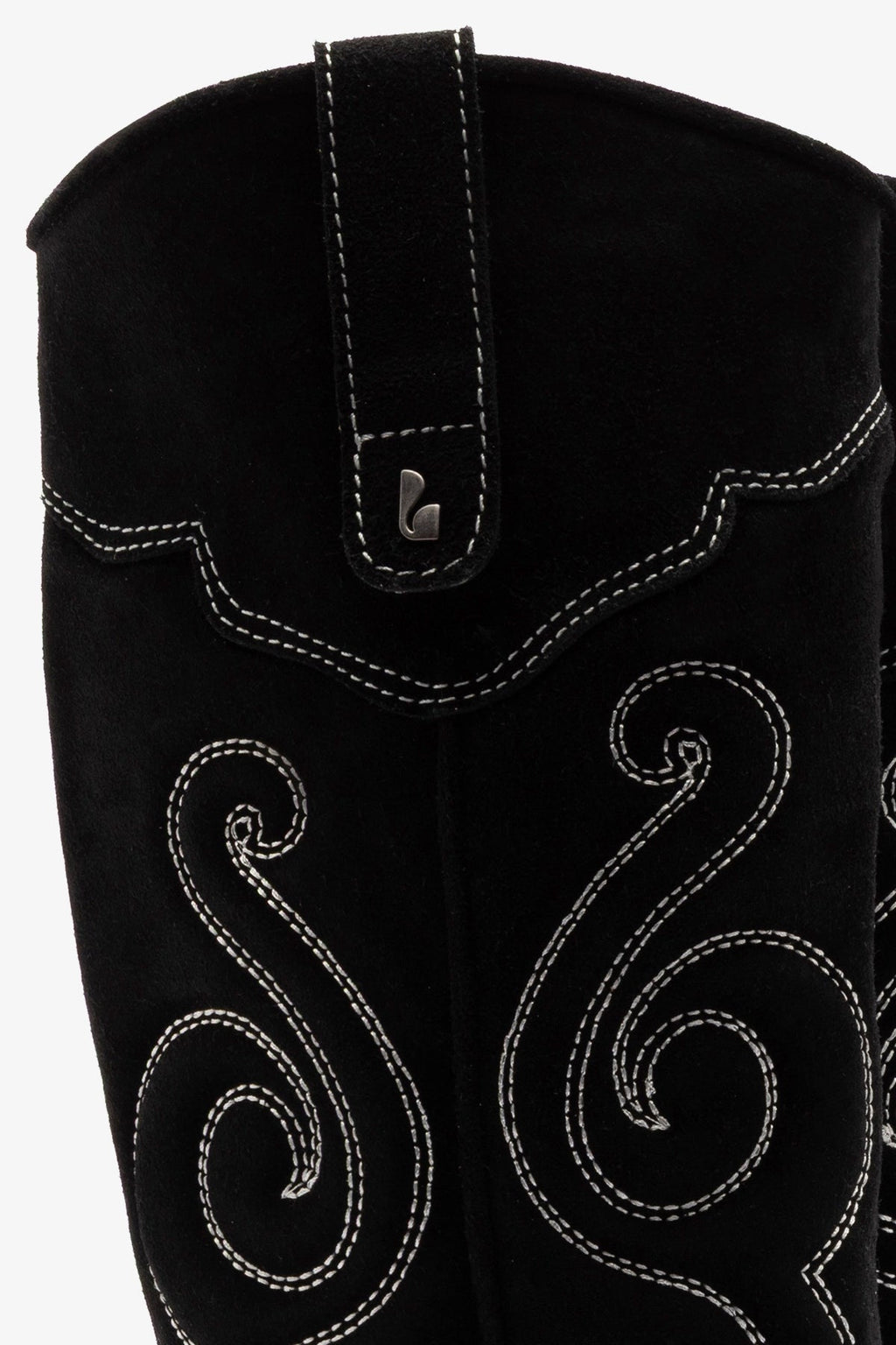 Larroude Paloma Boot In Black Suede