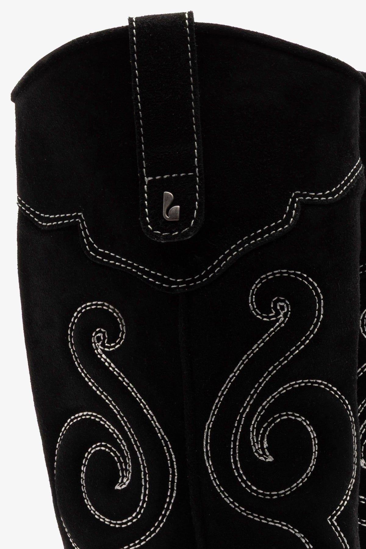 Larroude Paloma Boot In Black Suede