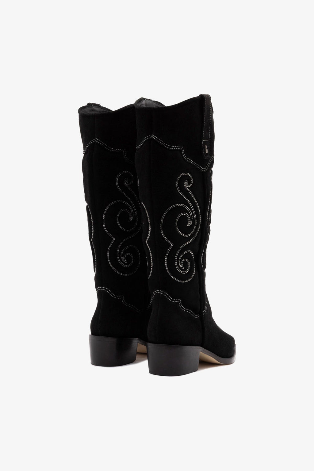 Larroude Paloma Boot In Black Suede