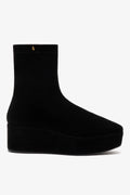 Larroude Dani Flatform Boot In Black Suede