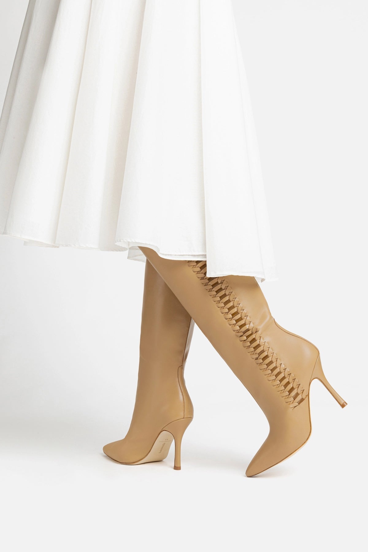 Larroude Kate Boot In Peanut Leather