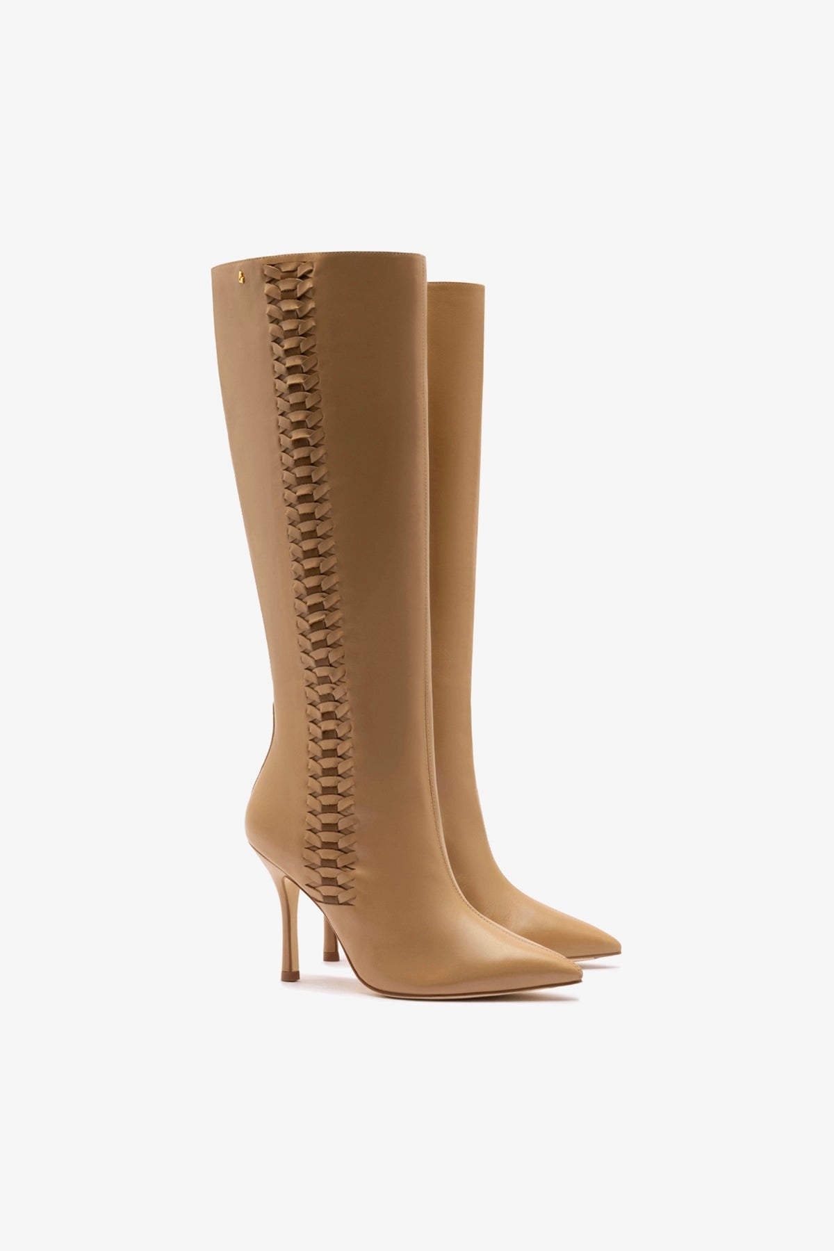 Larroude Kate Boot In Peanut Leather