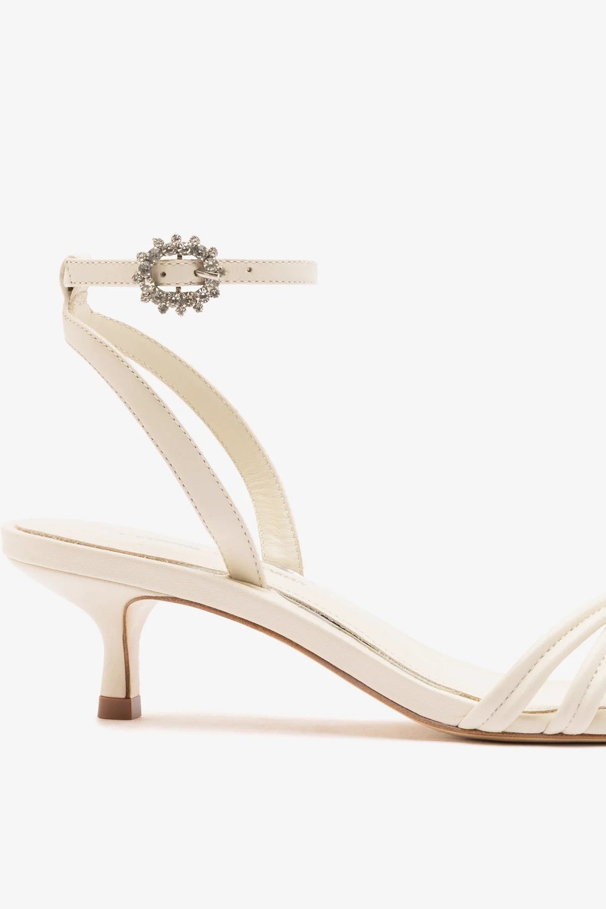 Larroude Larroudé x Markarian: Mini Annie Sandal Ivory Leather