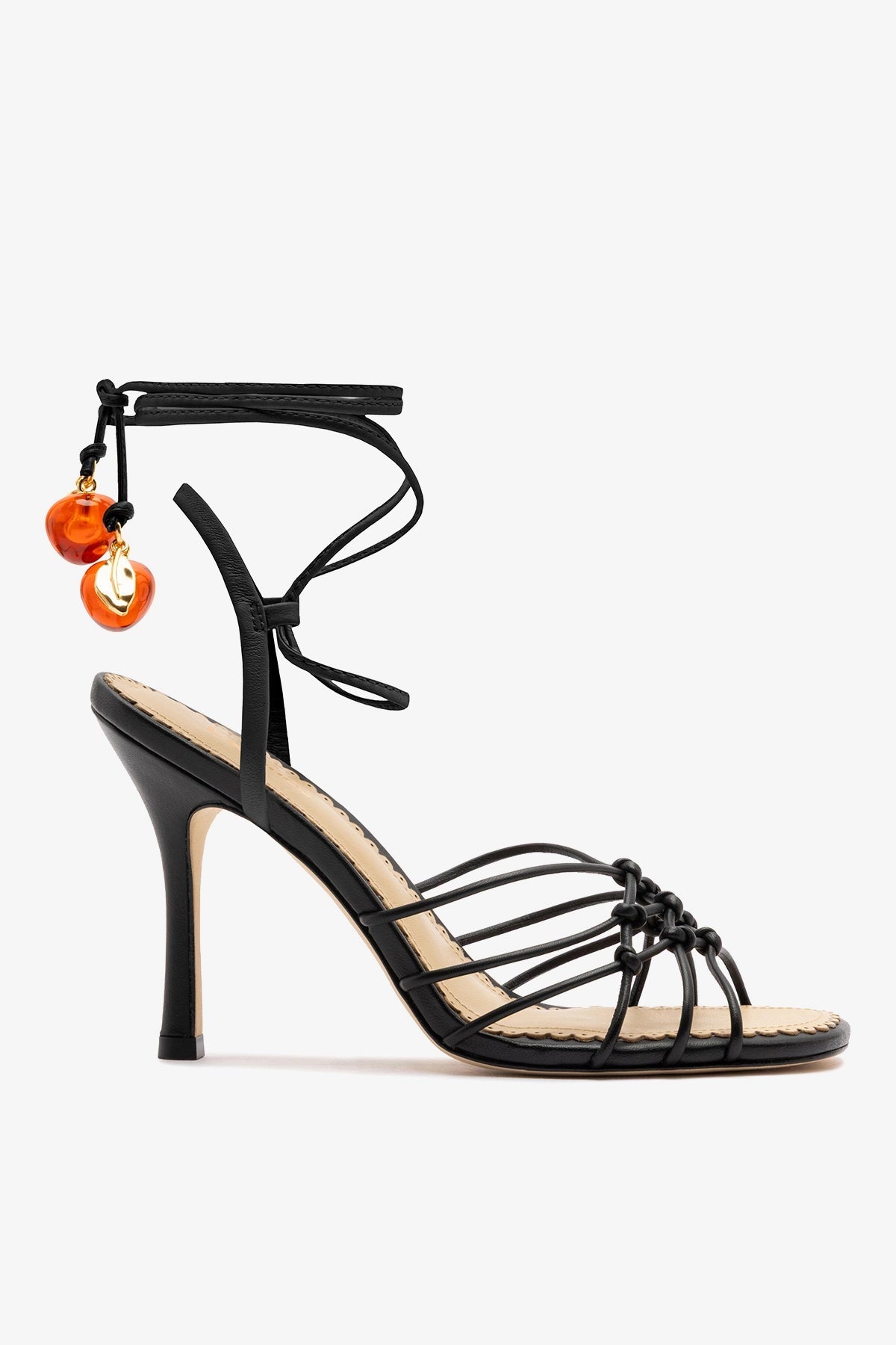 Larroude Carmen Sandal Black Leather