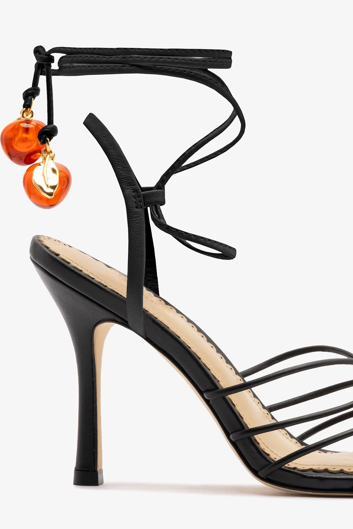 Larroude Carmen Sandal Black Leather