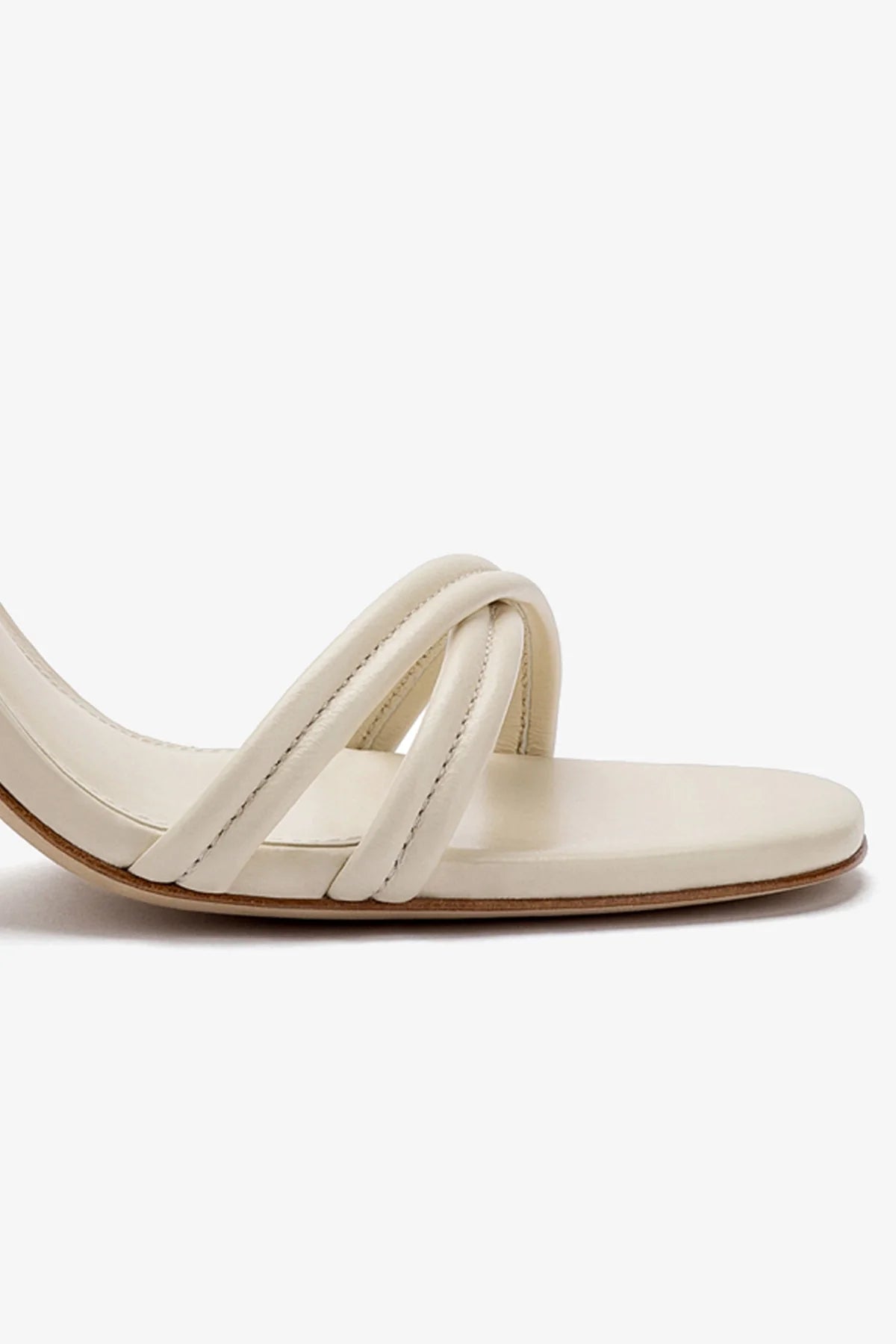 Larroude Annie Sandal In Ivory Leather