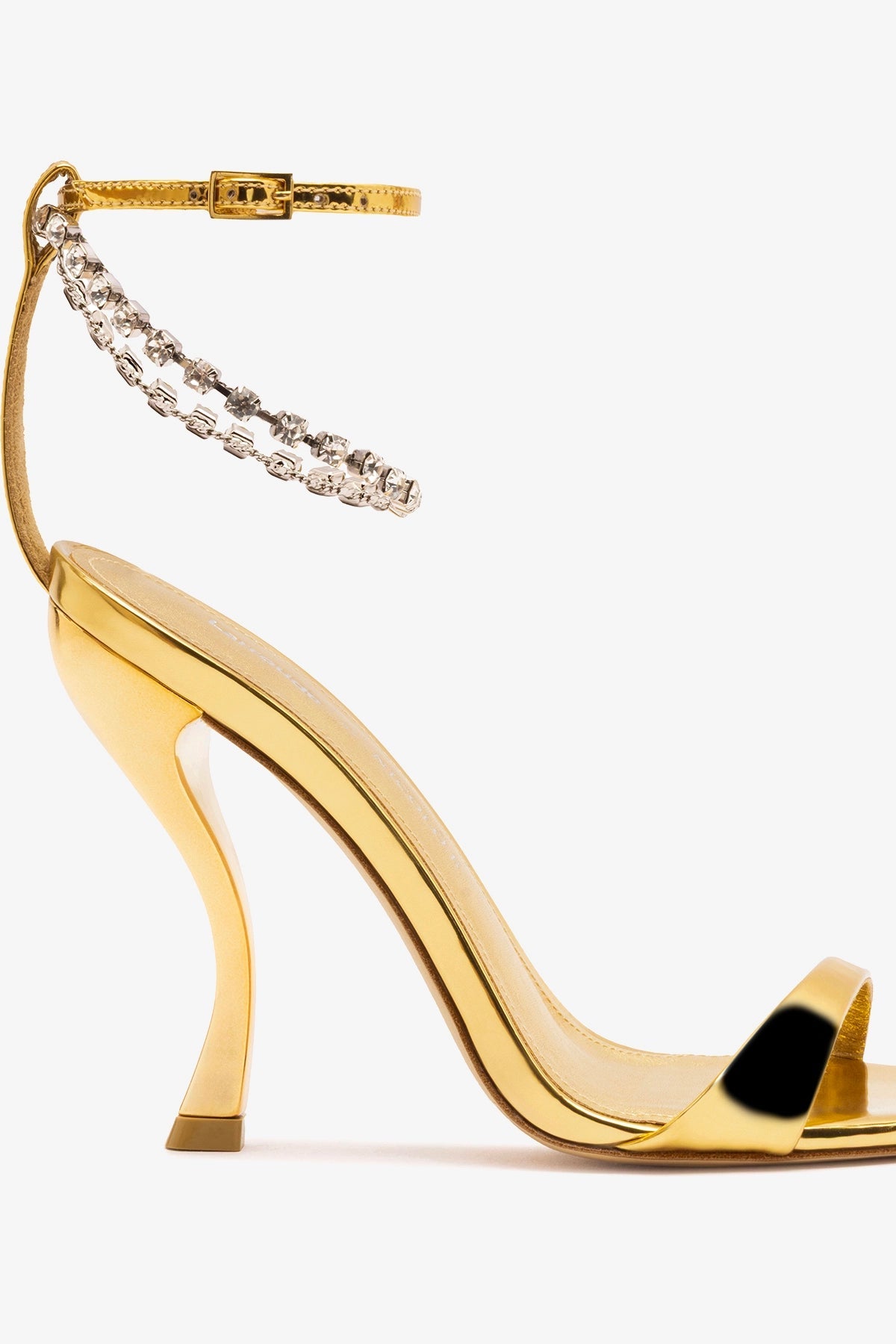 Larroude Larroudé x Nicolò B.: Nana Sandal Gold Specchio