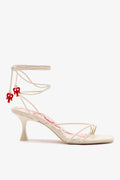 Larroude Nadia Sandal In Ivory Leather