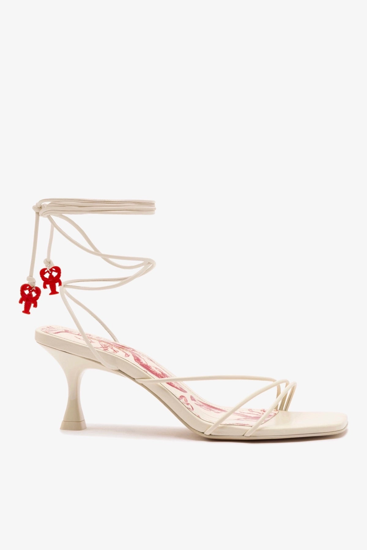 Larroude Nadia Sandal In Ivory Leather