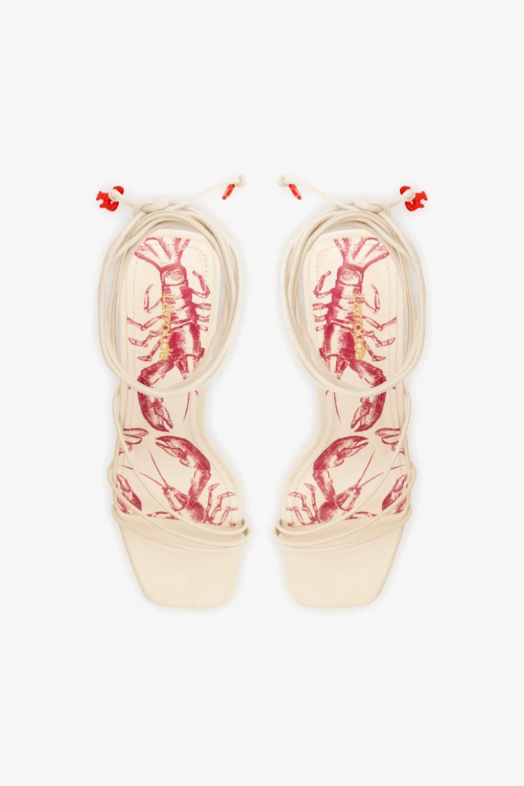 Larroude Nadia Sandal In Ivory Leather