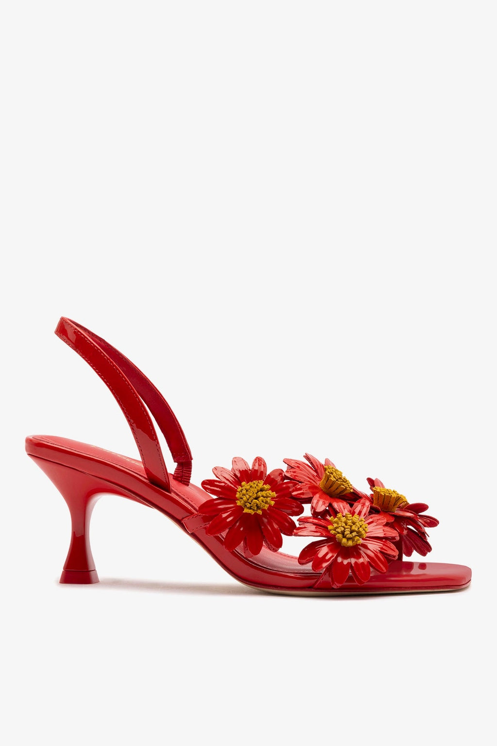 Larroude Fiore Sandal Scarlet Patent Leather