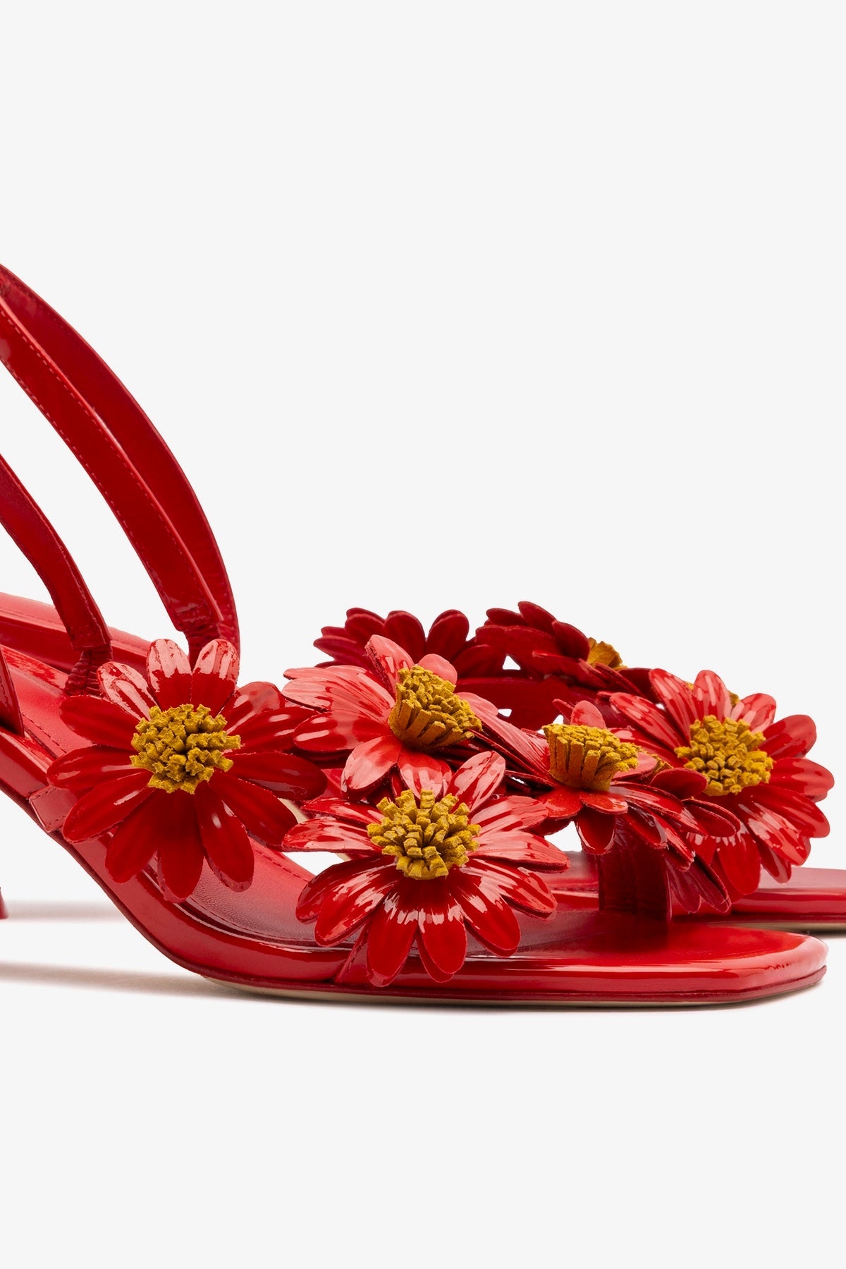 Larroude Fiore Sandal Scarlet Patent Leather