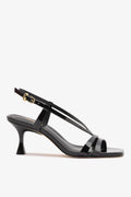 Larroude Daphne Sandal Black Patent Leather