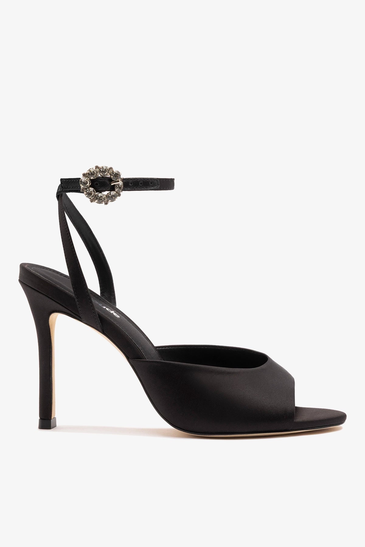 Larroude Jasmine Sandal Black Satin