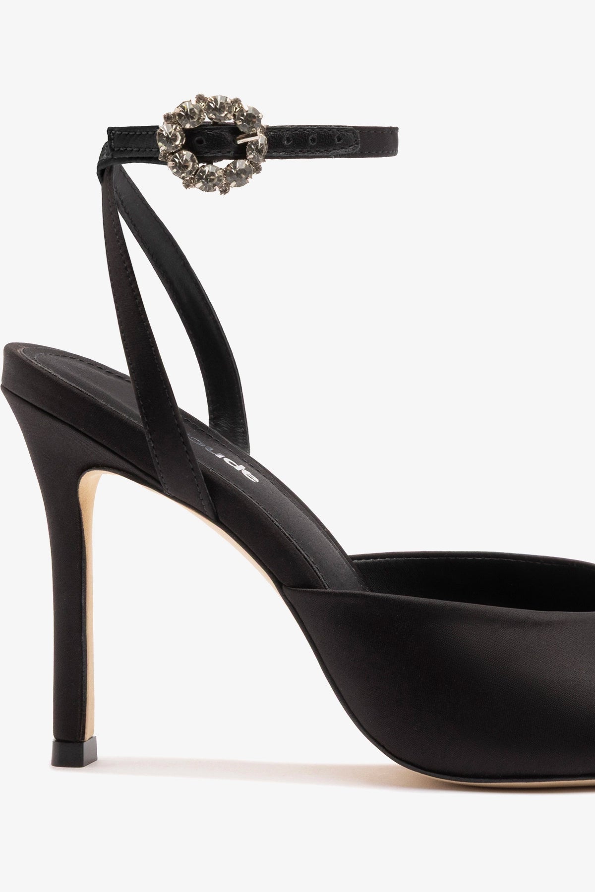 Larroude Jasmine Sandal Black Satin
