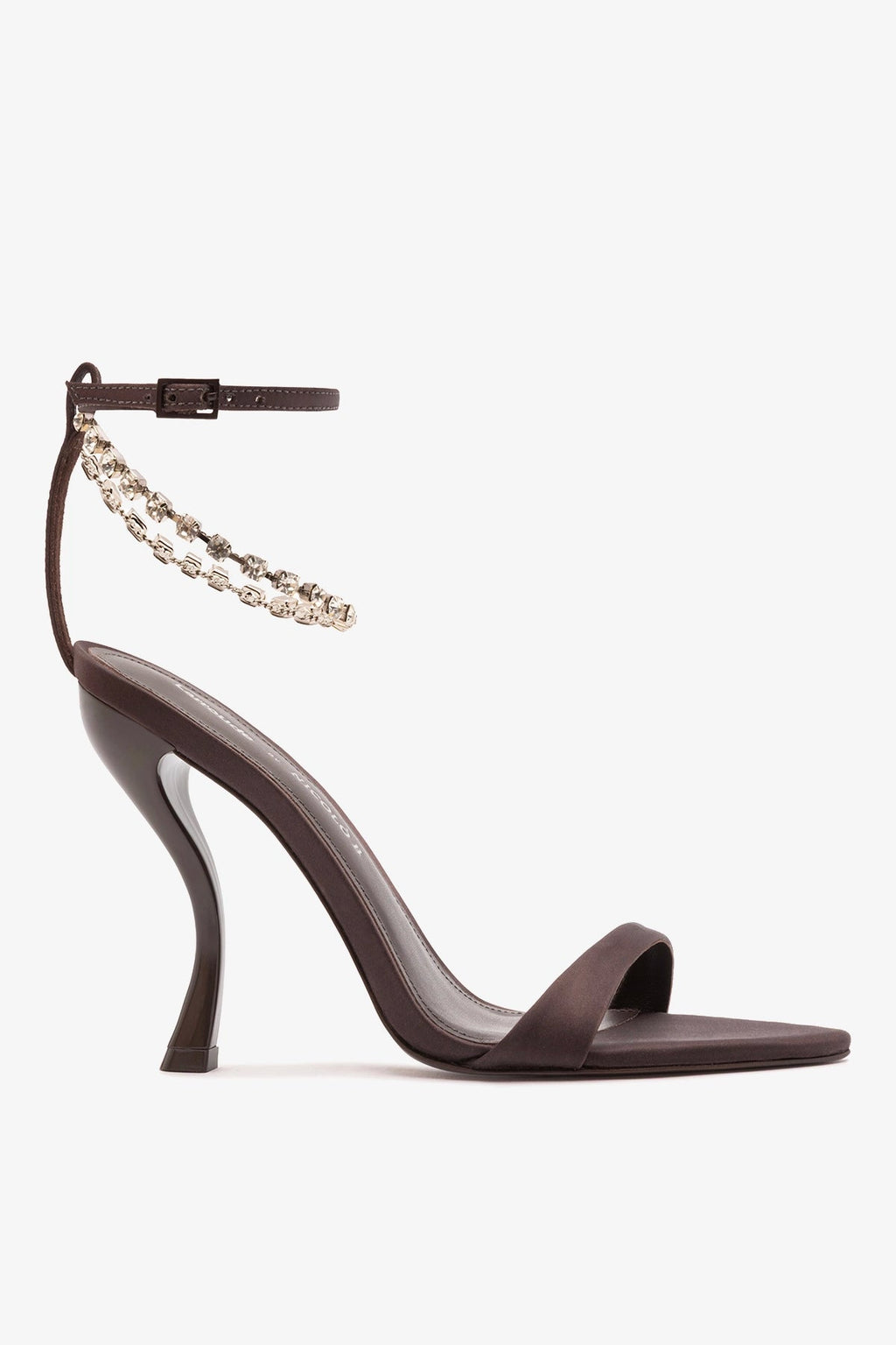 Larroude Larroudé x Nicolò B.: Nana Sandal Mahogany Satin